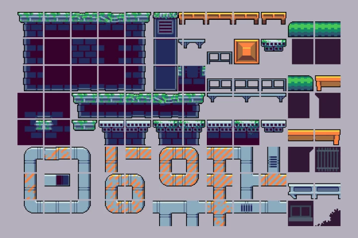 Ghetto Tileset Pixel Art