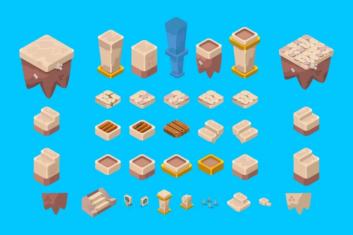 Isometric Desert Game Assets