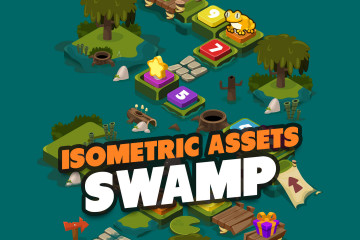 Isometric Swamp Game Tileset