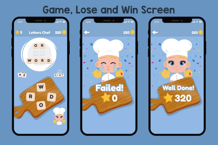 Letters Chef GUI Assets