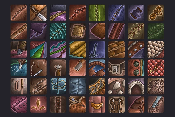 Tannery Skills Icon Pack