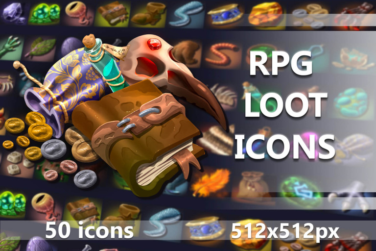 RPG Loot Game Icons Download CraftPix Net