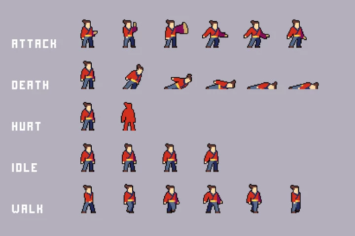 Enemies Chinese Street Pixel Art