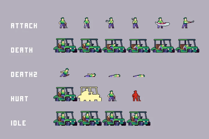 Free Bosses Pixel Art Sprite Sheet Pack
