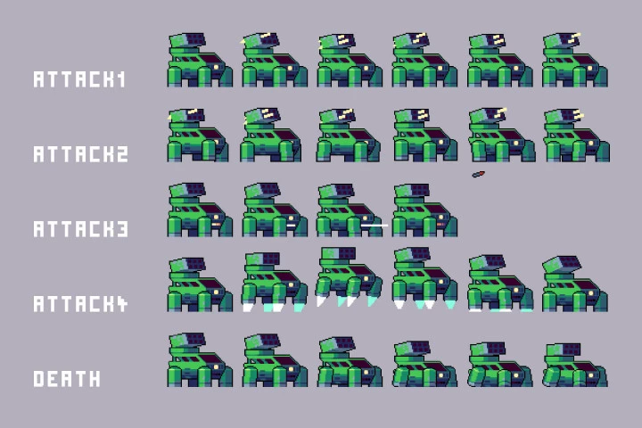 Free Bosses Pixel Art Sprite Sheet Pack