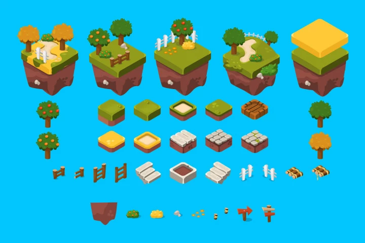 Isometric Field Tileset Assets