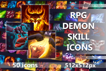 RPG Demon Skill Icons