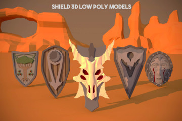 Shield 3D Low Poly Pack