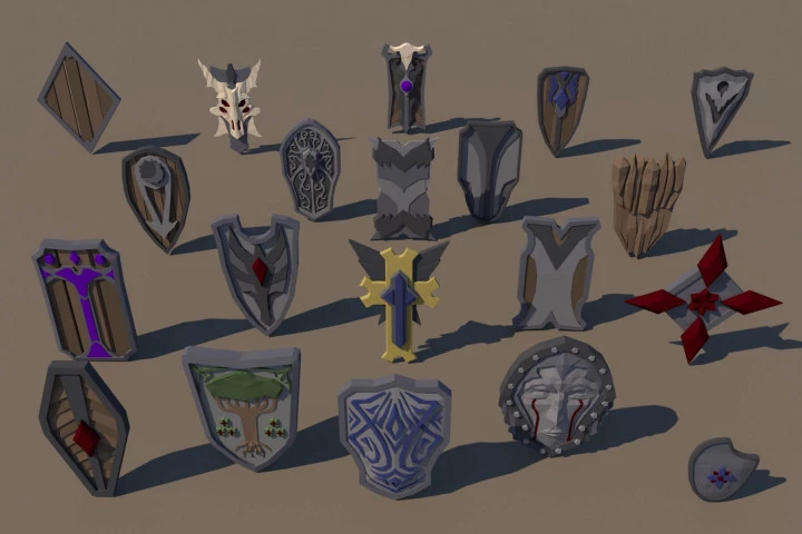 Shield 3D Low Poly Pack