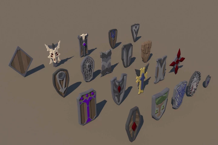Shield 3D Low Poly Pack
