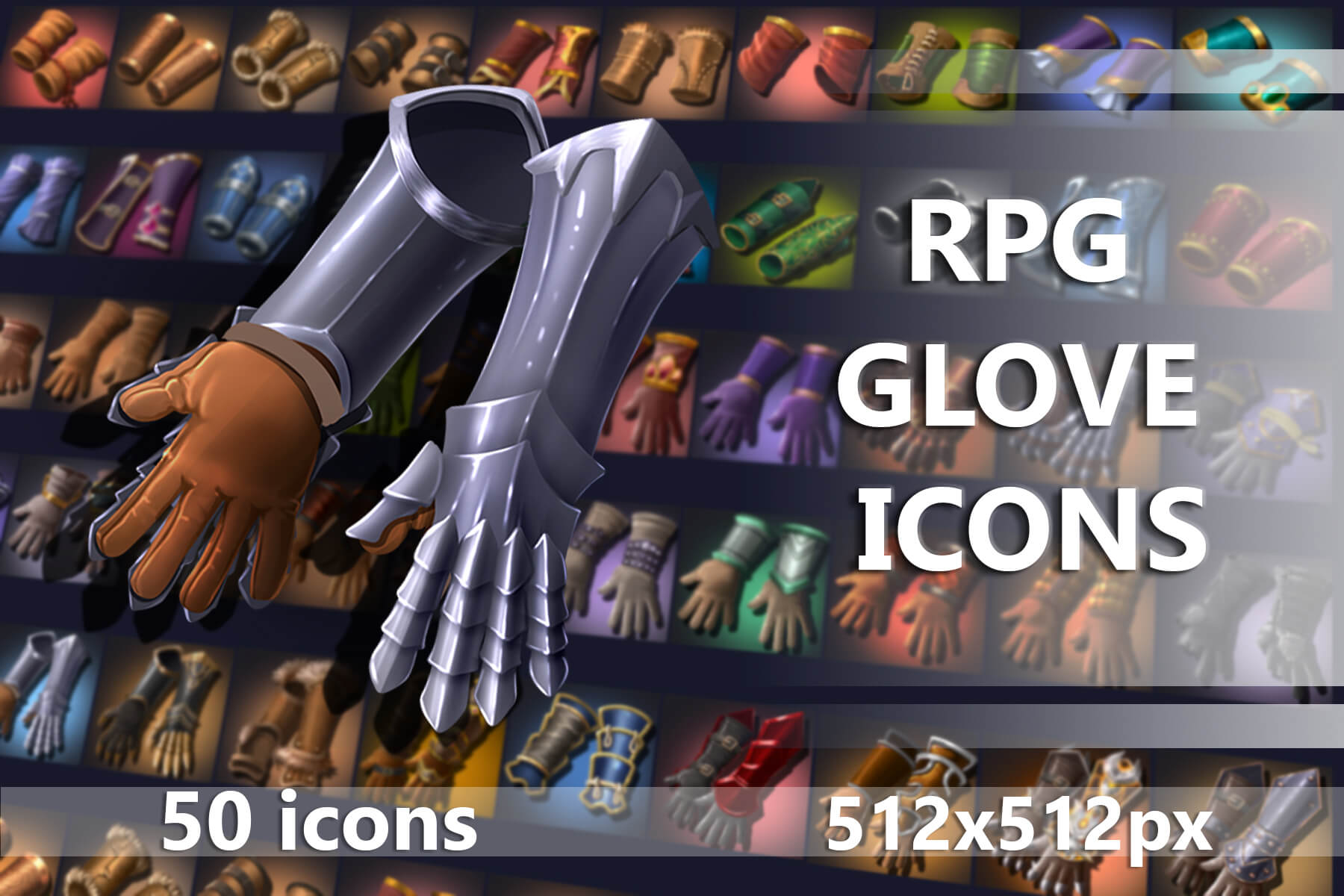 50 RPG Glove Icons Download Pack CraftPix
