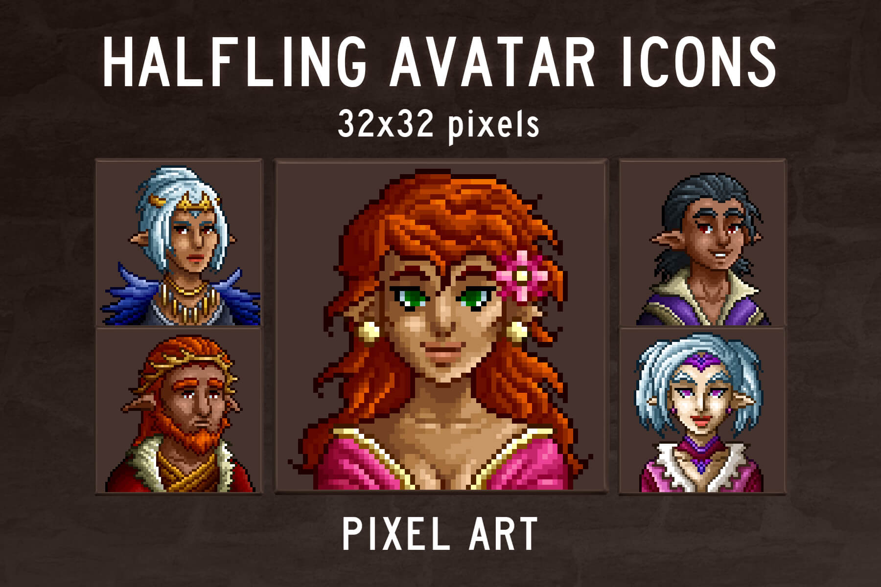 Free Fairy Avatar Icons 32x32 Pixel Art 