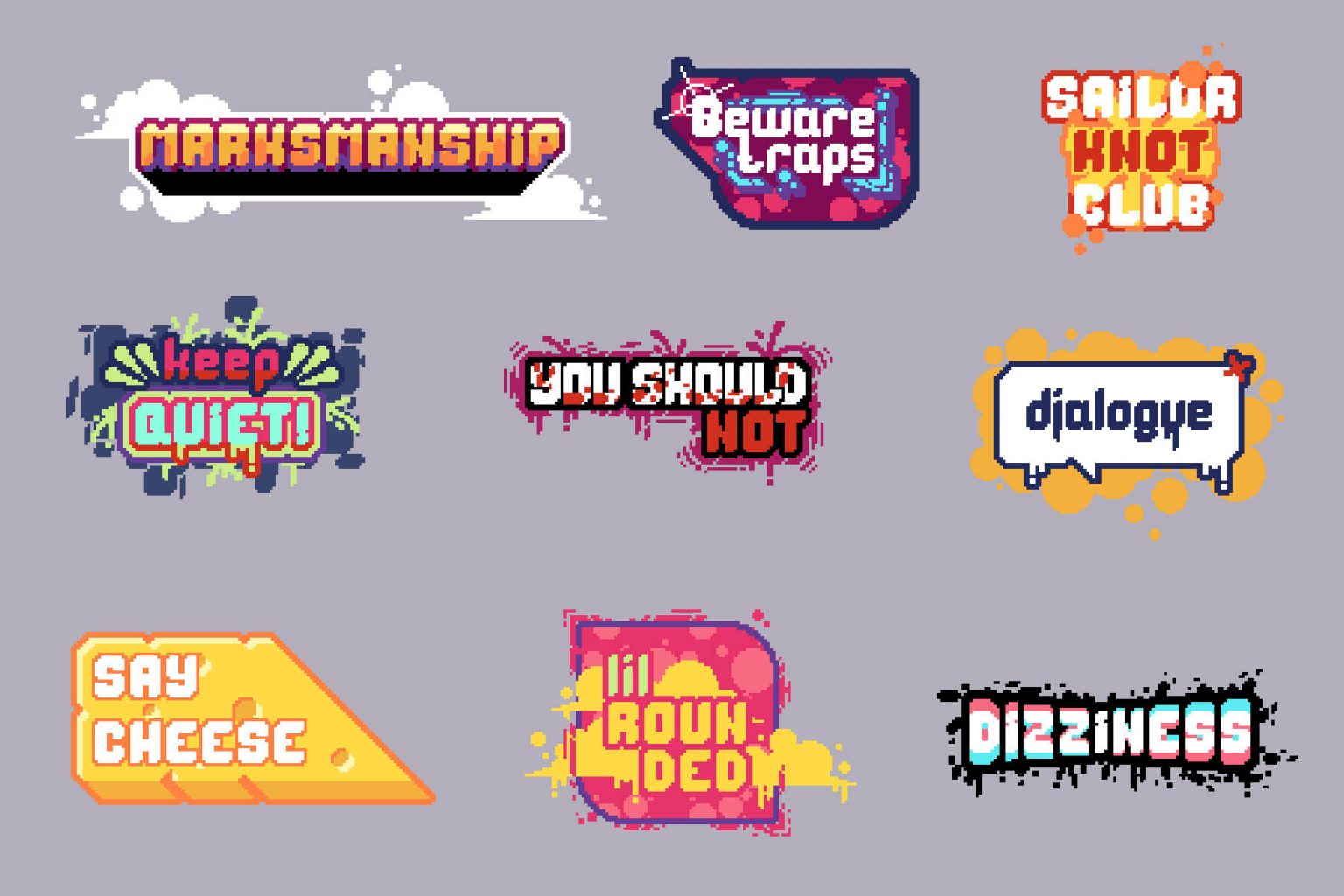Graffiti Constructor Pixel Art Pack 2 Download - CraftPix.net