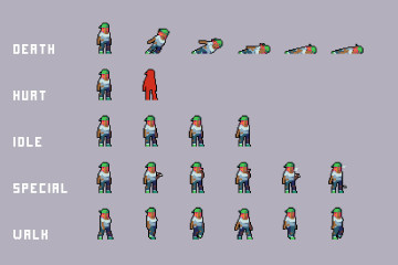 Homeless Character Pixel Art Pack Download - CraftPix.net