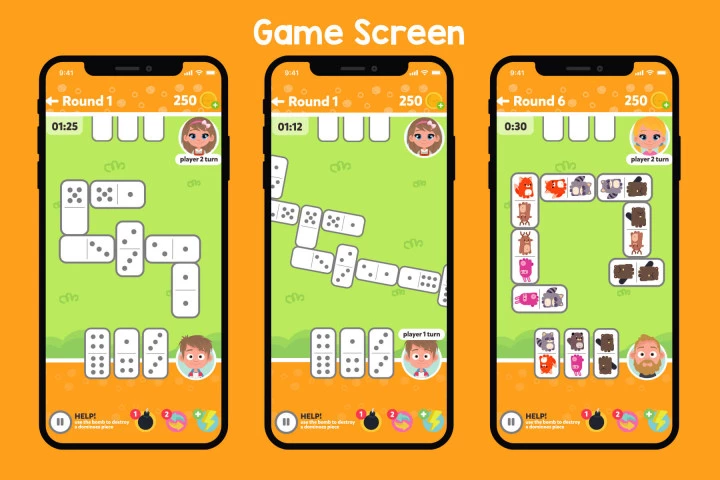 Dominoes for Kids GUI Assets