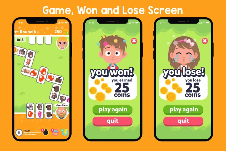 Dominoes for Kids GUI Assets