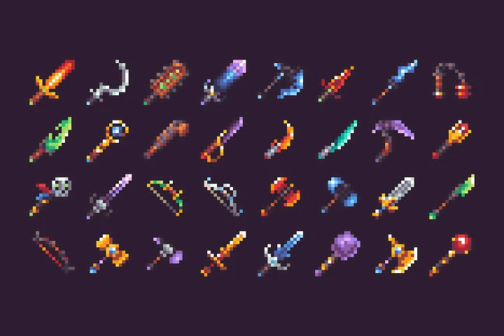 Epic Weapons Pixel Art RPG Icon Pack