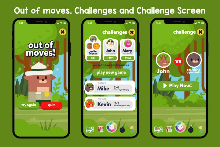 Forest Match 3 GUI Assets