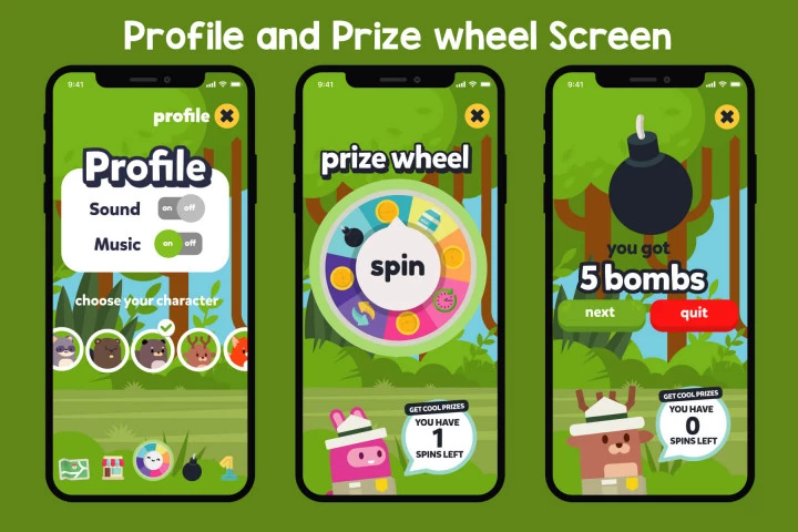 Forest Match 3 GUI Assets
