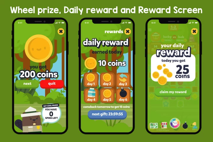 Forest Match 3 GUI Assets