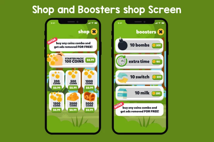 Forest Match 3 GUI Assets
