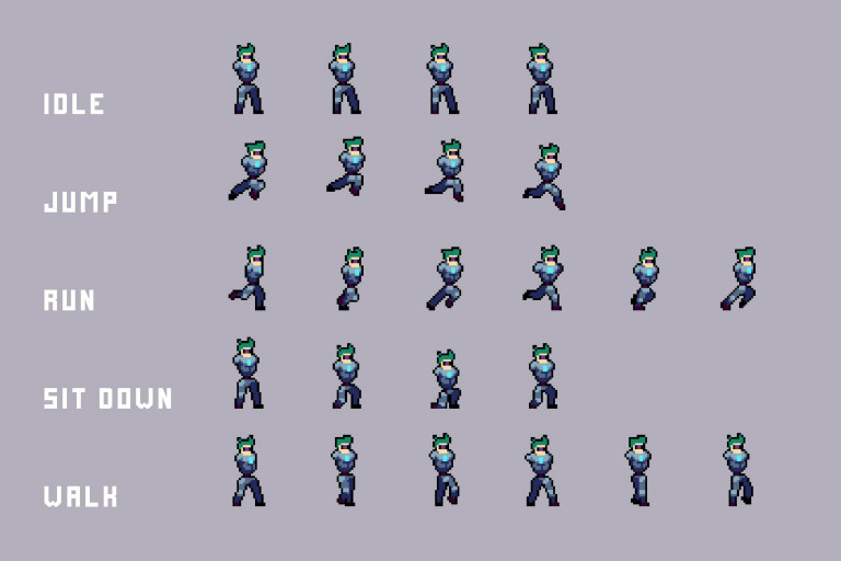 Free Guns Pack 2 for Main Characters Pixel Art - CraftPix.net