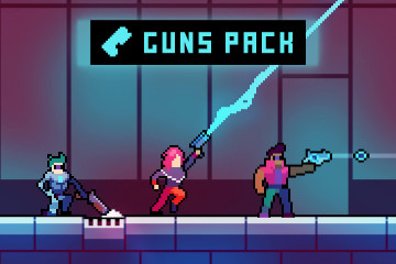 Free Guns for Cyberpunk Characters Pixel Art