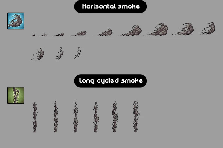 Smoke Effects Pixel Art