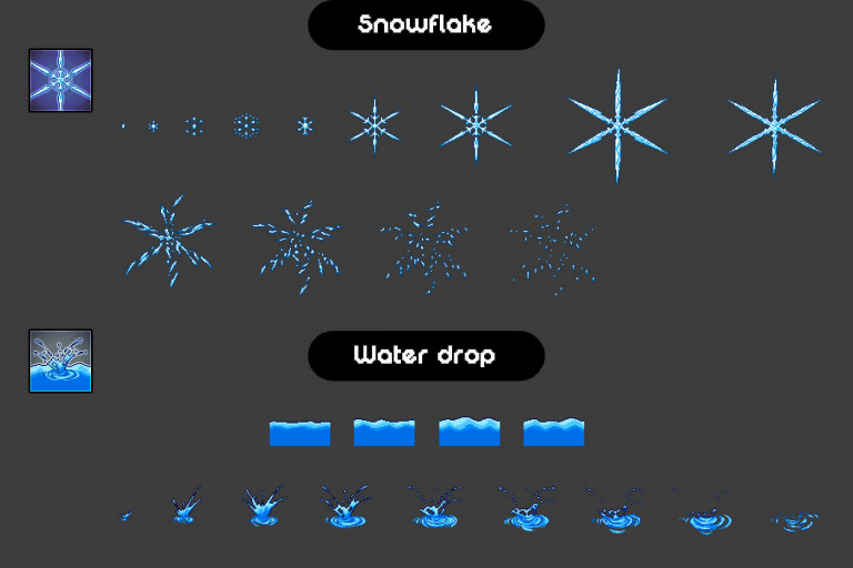 Water Effects Pixel Art Set Download