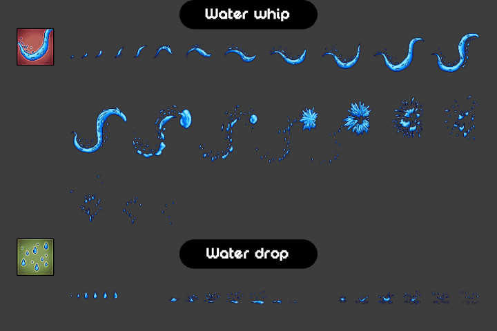 Water Effects Pixel Art Set Download - CraftPix.net