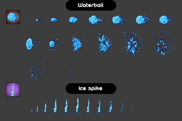 Water Effects Pixel Art Set