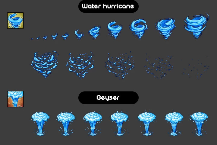 Water Effects Pixel Art Set