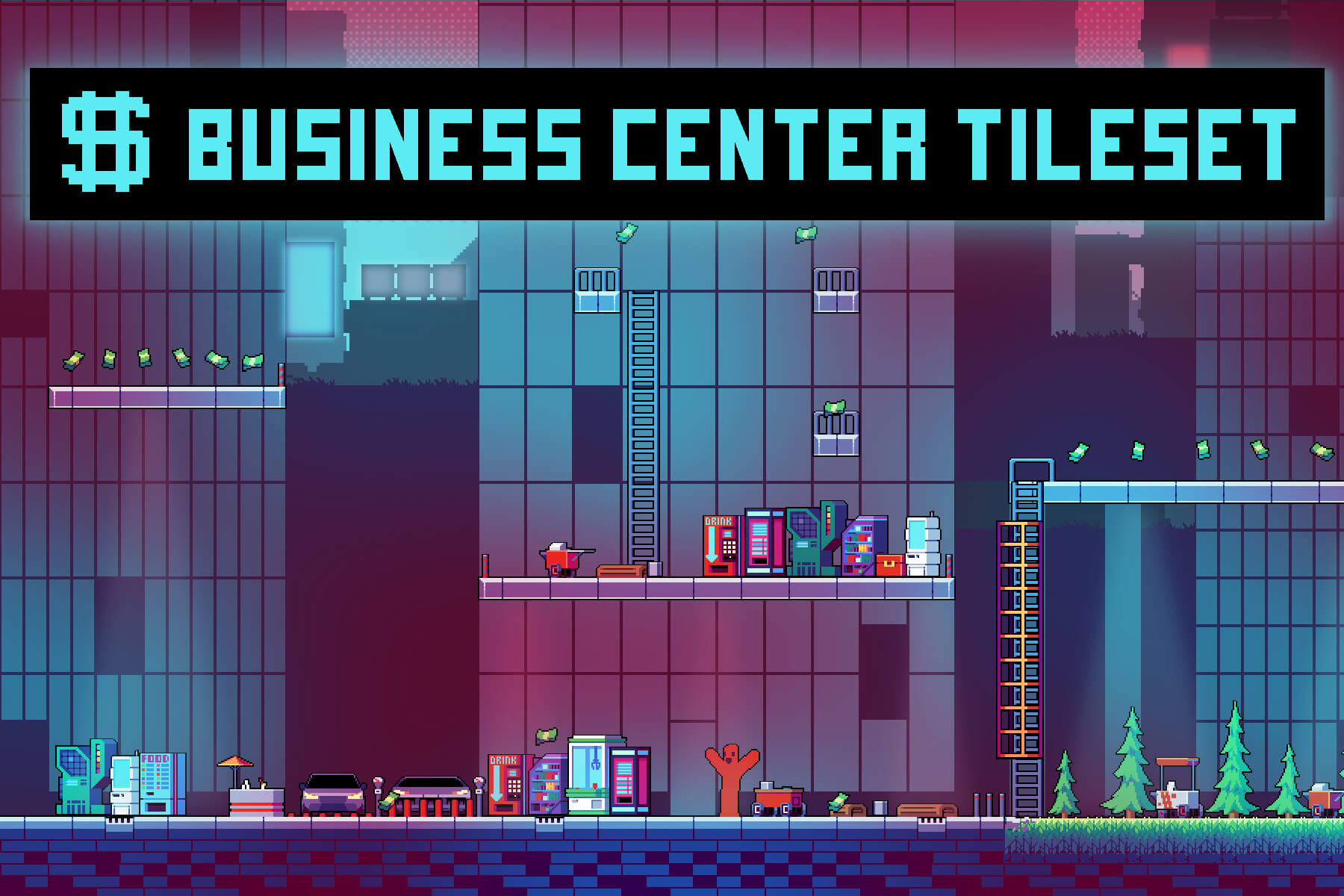Business Center Tileset Pixel Art