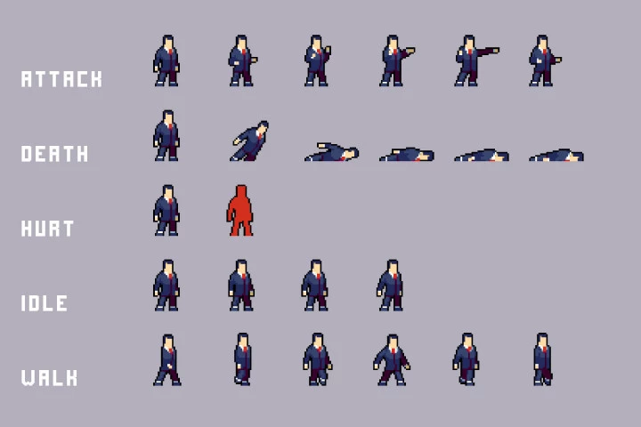 Business Enemies Pixel Art