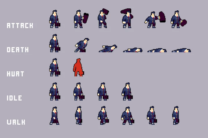 Business Enemies Pixel Art