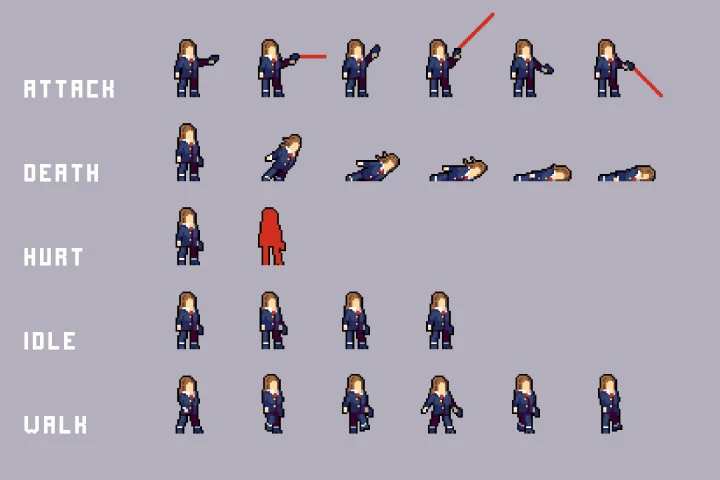 Business Enemies Pixel Art