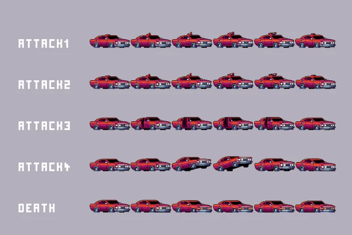 Cyberpunk Pixel Art Bosses Pack