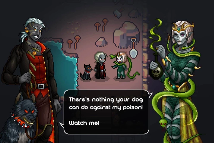 Dark Elf Characters Full Length Pixel Art