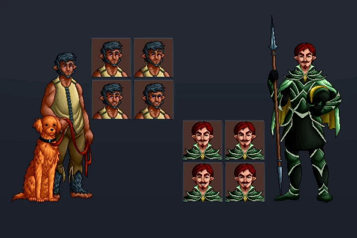 Free Halfling Characters Pixel Art