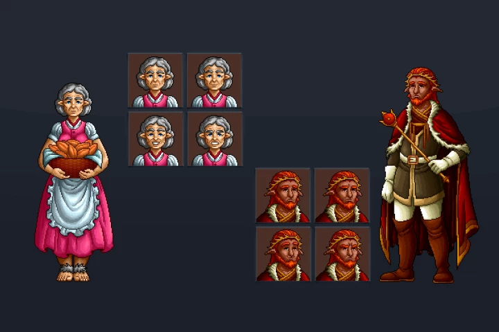 Free Halfling Characters Pixel Art