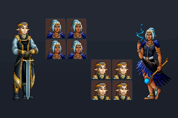 Free Halfling Characters Pixel Art