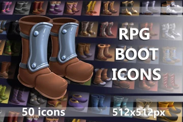 Free RPG Boot Icons