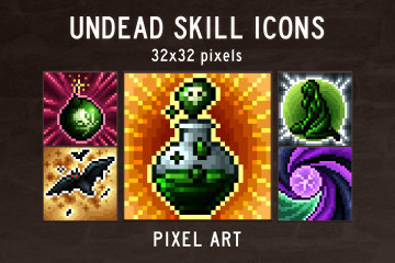 Free Undead Skill Pixel Art Icons