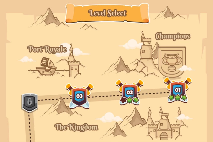 Level Map Game Assets