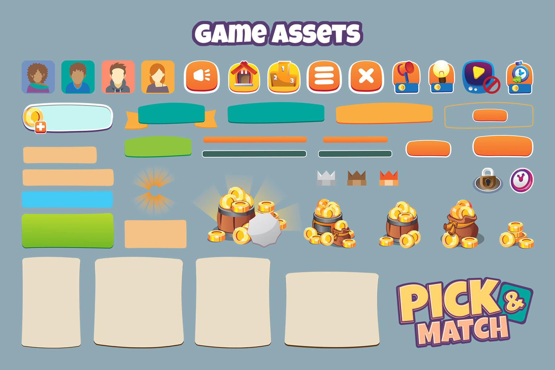 Pick and Match Complete Game Kit Download - CraftPix.net 