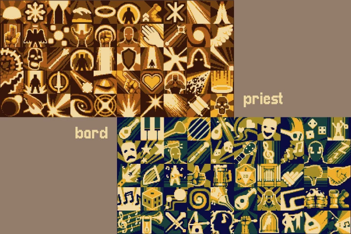 Priest and Bard Ability Icons