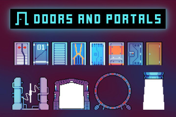 Doors and Portals Pixel Art Asset Pack