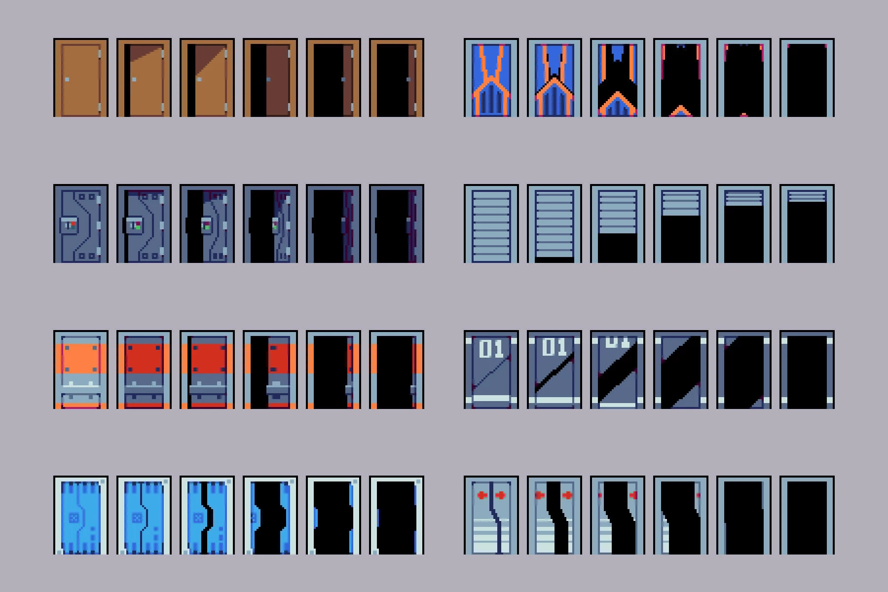 Doors and Portals Pixel Art Asset Pack 