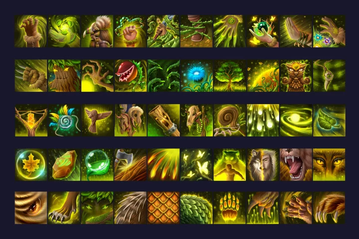 Druid Skill Game Icons