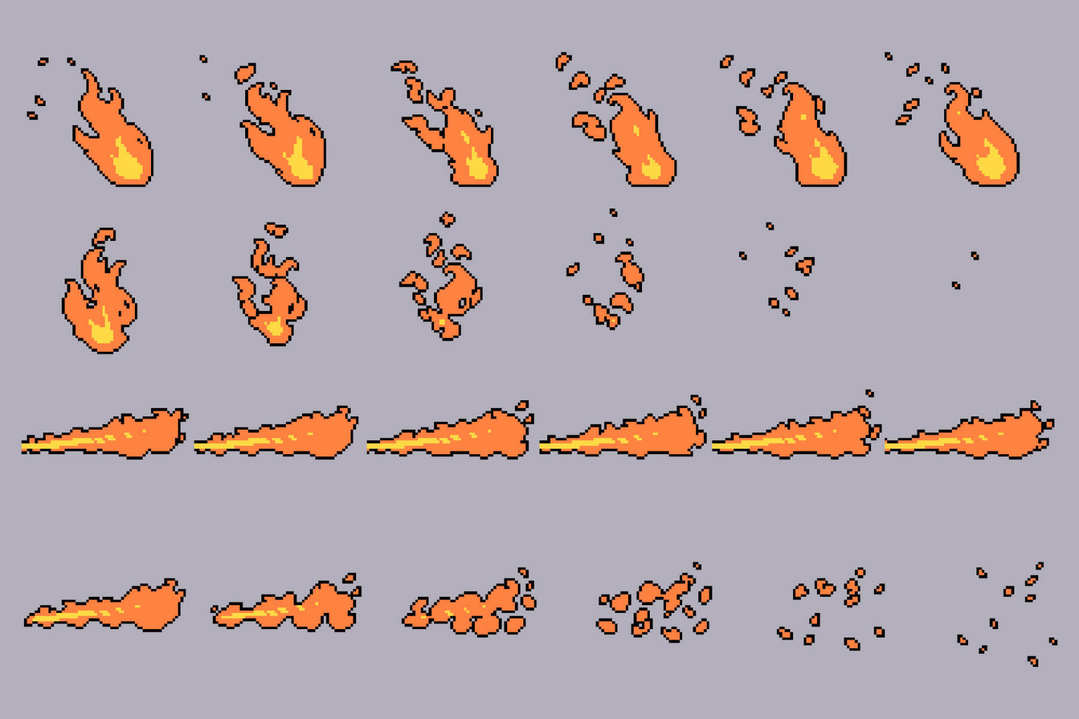 8 Bit Fire Sprite At Gansonnyblog Blog